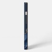 Navyblaues abstraktes Case-Mate iPhone Case Hülle (Linke Seite)