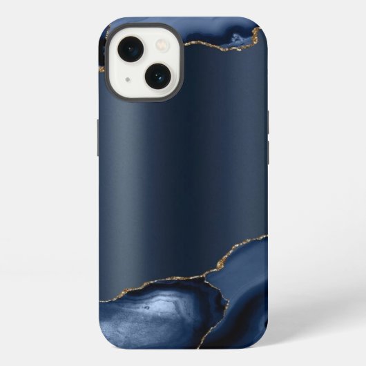 Navyblaues abstraktes Case-Mate iPhone Case Hülle (Rückseite)
