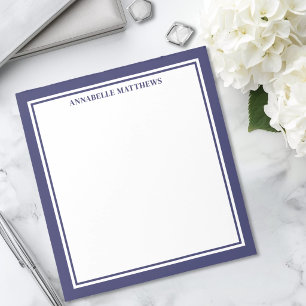 Navyblaues minimalistisches Monogramm Notizblock