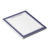 Navyblaues minimalistisches Monogramm Notizblock (angewinkelt)