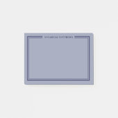 Navyblaues minimalistisches Monogramm Post-it Klebezettel (Vorderseite)