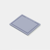Navyblaues minimalistisches Monogramm Post-it Klebezettel (angewinkelt)