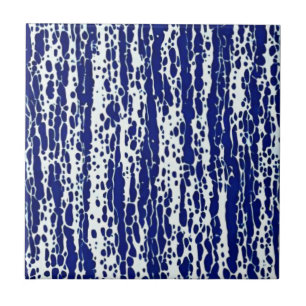 Navyblaues Muster Fliese