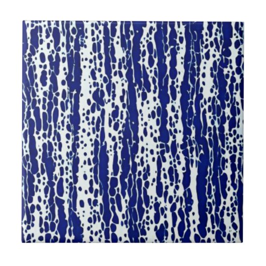 Navyblaues Muster Fliese (Vorderseite)