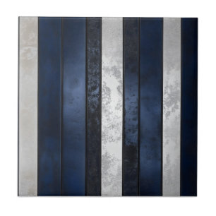 Navyblaues Muster Fliese