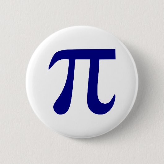 Navyblaues Pi-Symbol Button (Vorderseite)