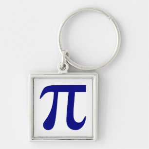 Navyblaues Pi-Symbol Schlüsselanhänger