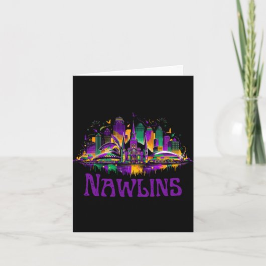 Nawlins New Orleans Cityscape Mardi-gras Souvenir  Karte (Vorderseite)