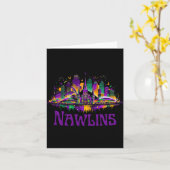Nawlins New Orleans Cityscape Mardi-gras Souvenir  Karte (Gelbe Blume)