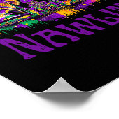 Nawlins New Orleans Cityscape Mardi-gras Souvenir  Poster (Ecke)