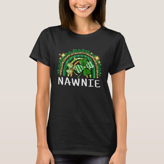 Nawnie Rainbow Lucky Women St Patrick's Day Shamro T-Shirt (Vorderseite)