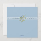 Naxos Blue Wedding Einladung (Rückseite)