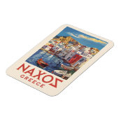 Naxos Greece Painterly Travel Art Vintag Magnet (Linke Seite)