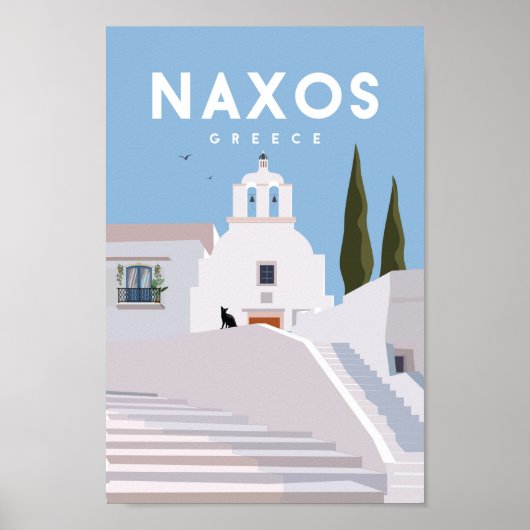 Naxos Greece Vintage Reiseplakat Poster (Vorne)