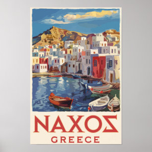 Naxos Griechenland Malerische Reise Kunst Vintage Poster