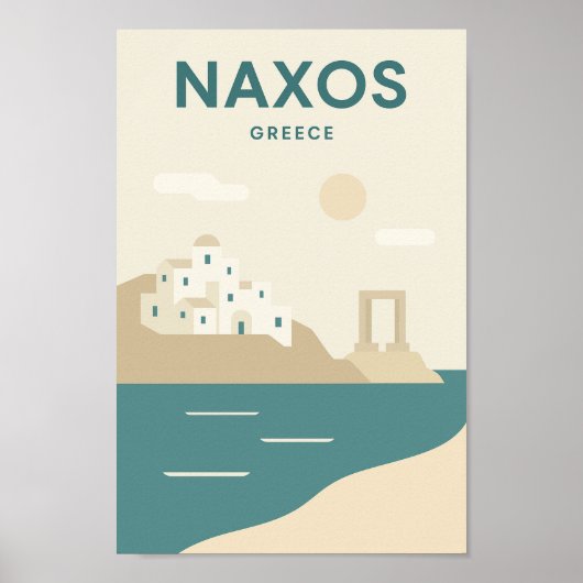 Naxos Griechenland Minimalistisch Poster (Vorne)