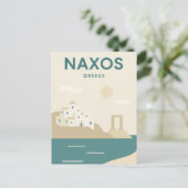 Naxos Griechenland Minimalistisch Postkarte (Stehend Vorderseite)