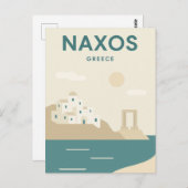 Naxos Griechenland Minimalistisch Postkarte (Vorne/Hinten)