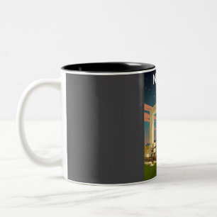 Naxos Griechenland Nachthimmel Antike Ruinen Reise Zweifarbige Tasse