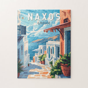 Naxos Griechenland Reise Kunst Vintage Puzzle