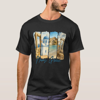 Naxos Griechenland Reise Trip Pinselstrich Souveni T-Shirt