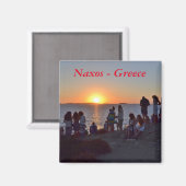 Naxos Griechenland - Sunset Magnet (Vorderseite/Rückseite)