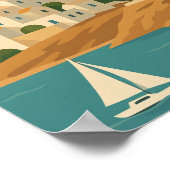 Naxos Griechenland Vibrannt minimalistisch Poster (Ecke)