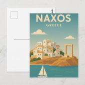 Naxos Griechenland Vibrannt minimalistisch Postkarte (Vorne/Hinten)