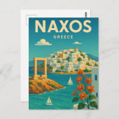 Naxos Griechenland Vibrant Postkarte (Vorne/Hinten)