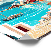 Naxos Griechenland Vintage-Reise-Abbildung Poster (Ecke)