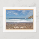 NAXOS INSEL, GRIECHENLAND /WAVES ROLL IN /PEBBLE B POSTKARTE (Vorderseite)