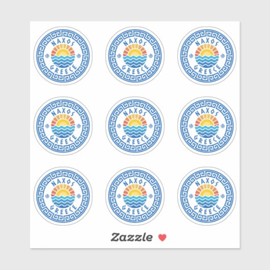 Naxos Island, Griechenland Mehrfachpackkleber Aufkleber (Blatt)