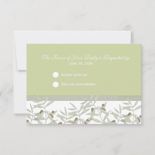 Naxos Response Card RSVP Karte (Vorderseite)