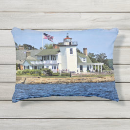 Nayatt Point Lighthouse Rhode Island Accent Pillow Kissen Für Draußen