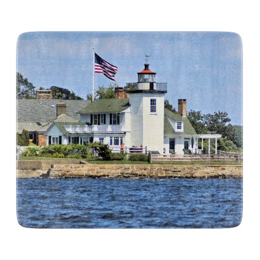 Nayatt Point Lighthouse Rhode Island Cutting Board Schneidebrett (Vorderseite)