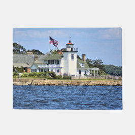 Nayatt Point Lighthouse, Rhode Island Door Mat Fußmatte