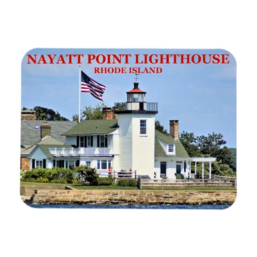 Nayatt Point Lighthouse, Rhode Island Magnet (Horizontal)