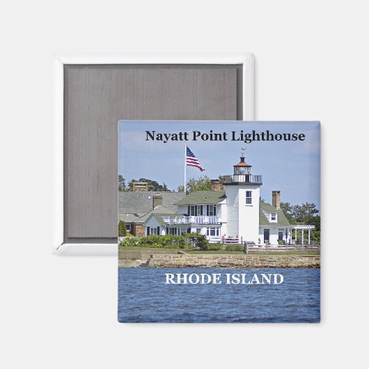 Nayatt Point Lighthouse, Rhode Island Magnet (Vorderseite/Rückseite)