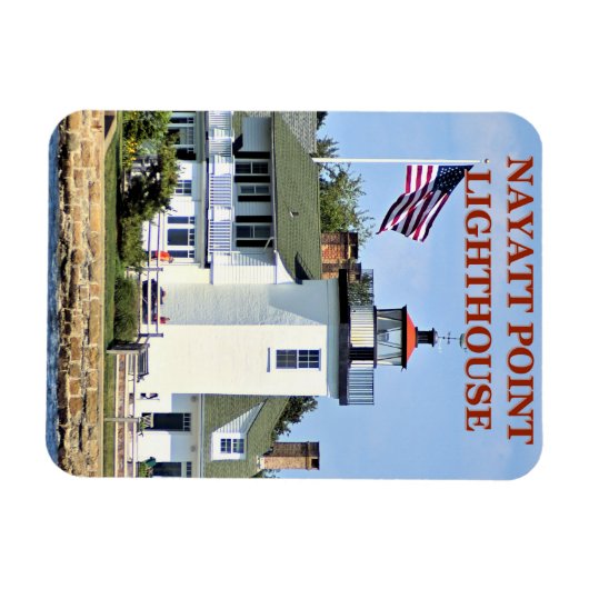 Nayatt Point Lighthouse, Rhode Island Magnet (Horizontal)