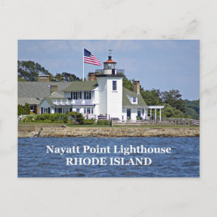 Nayatt Point Lighthouse, Rhode Island Postcard Postkarte