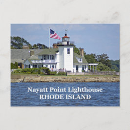 Nayatt Point Lighthouse, Rhode Island Postcard Postkarte