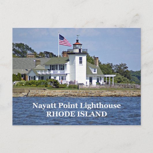 Nayatt Point Lighthouse, Rhode Island Postcard Postkarte (Vorderseite)