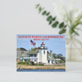 Nayatt Point Lighthouse, Rhode Island Postcard Postkarte (Stehend Vorderseite)