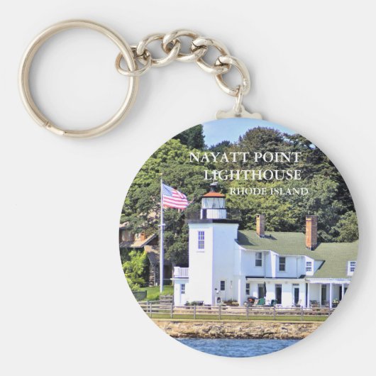 Nayatt Point Lighthouse, Rhode Island Schlüsselanh Schlüsselanhänger (Vorne)