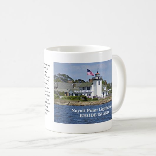 Nayatt Point Lighthouse, Rhode Island Tasse (VorderseiteRechts)