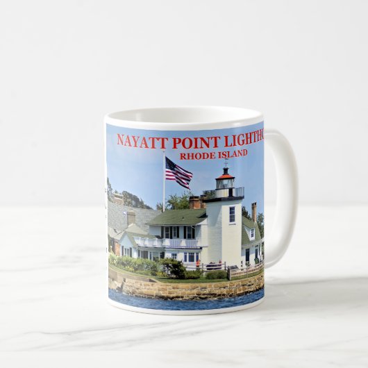 Nayatt Point Lighthouse, Rhode Island Tasse (VorderseiteRechts)