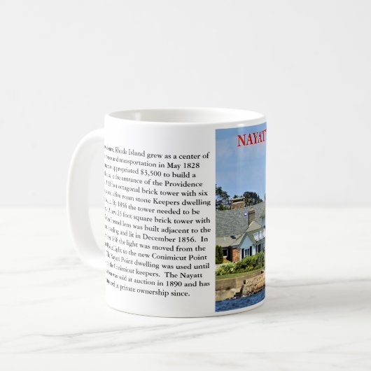 Nayatt Point Lighthouse, Rhode Island Tasse (Vorderseite Links)