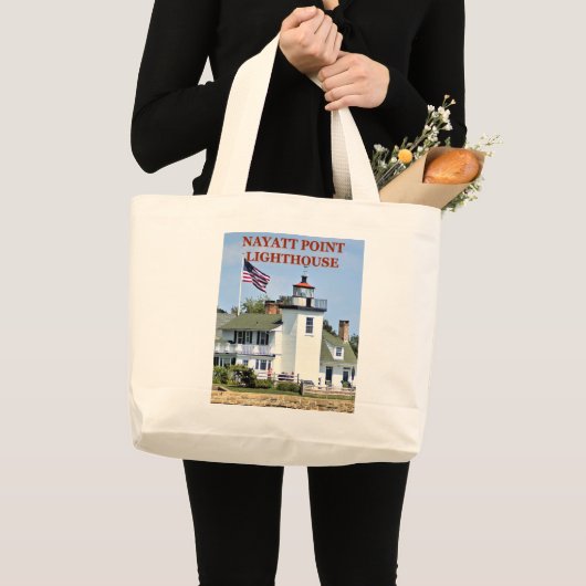 Nayatt Point Lighthouse, Rhode Island Tote Bag Jumbo Stoffbeutel (Vorderseite (Produkt))