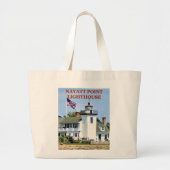 Nayatt Point Lighthouse, Rhode Island Tote Bag Jumbo Stoffbeutel (Vorne)