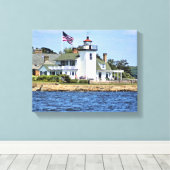 Nayatt Point Lighthouse, RI Wrapped Canvas Leinwanddruck (Insitu (Holzboden))